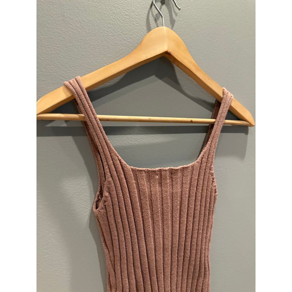 Charlotte Russe Paneled Knit Button Down Tank Top - Picture 6 of 6